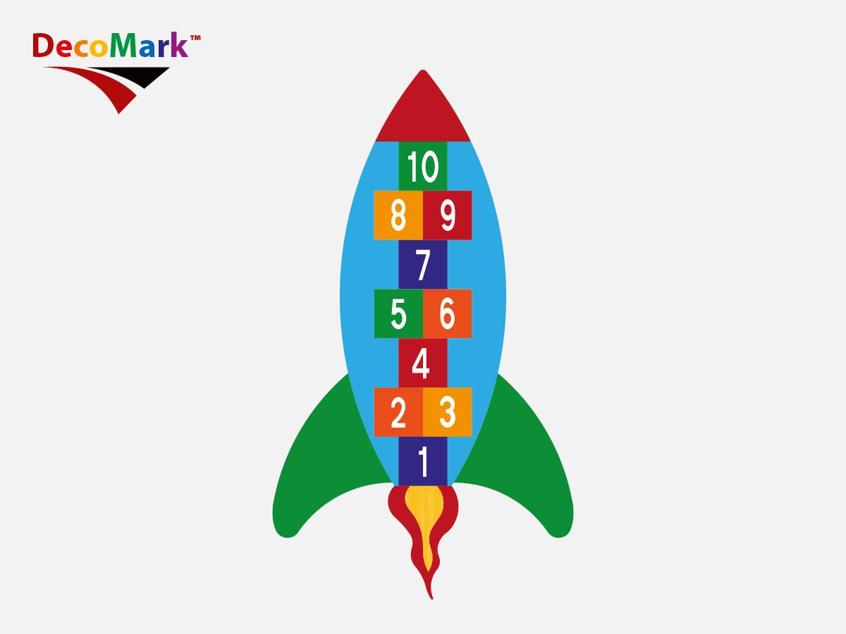 Marelle fusée 10 cases DecoMark™