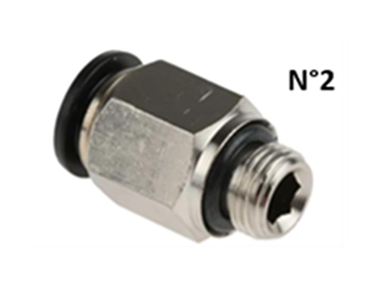 Raccord droit male, 8mm  1/8 Mâle