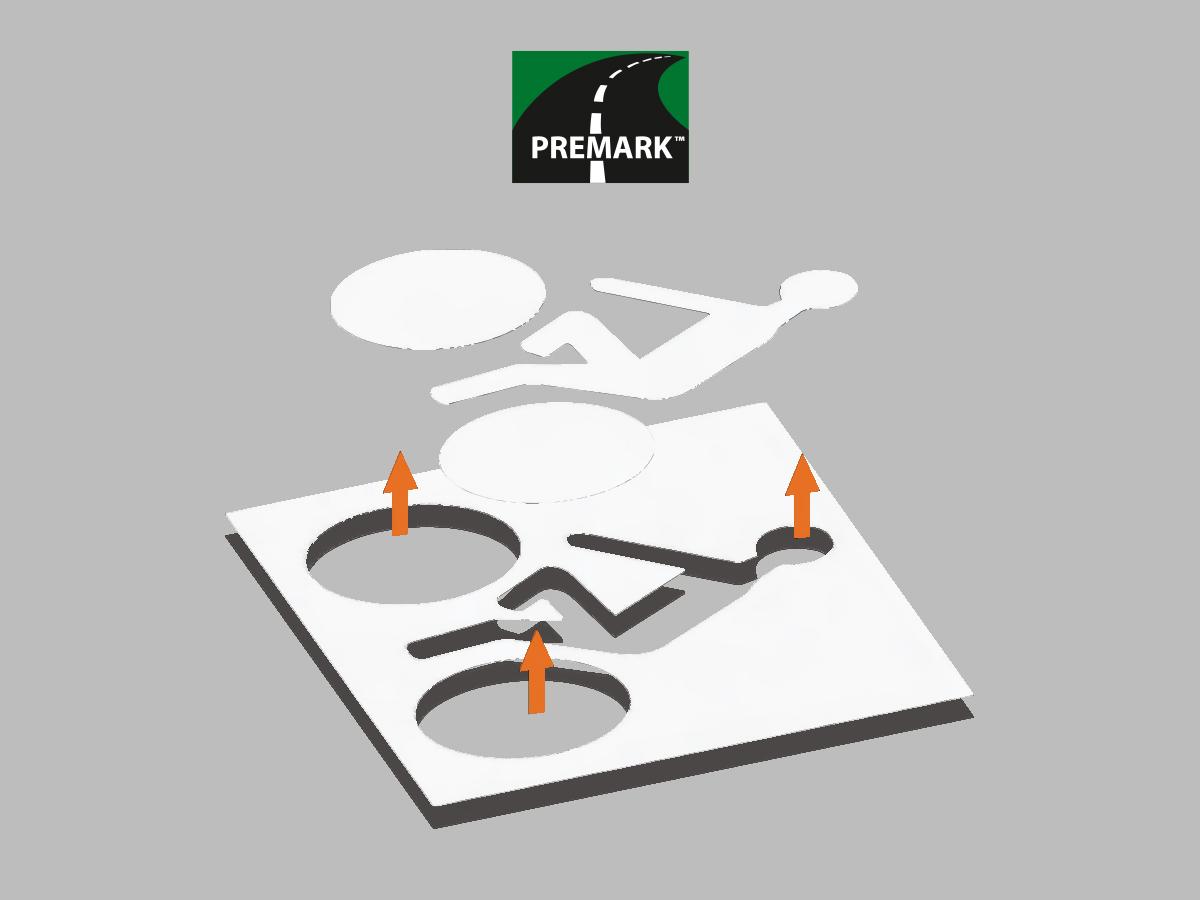 Duo symboles homme à vélo positif et négatif PREMARK™