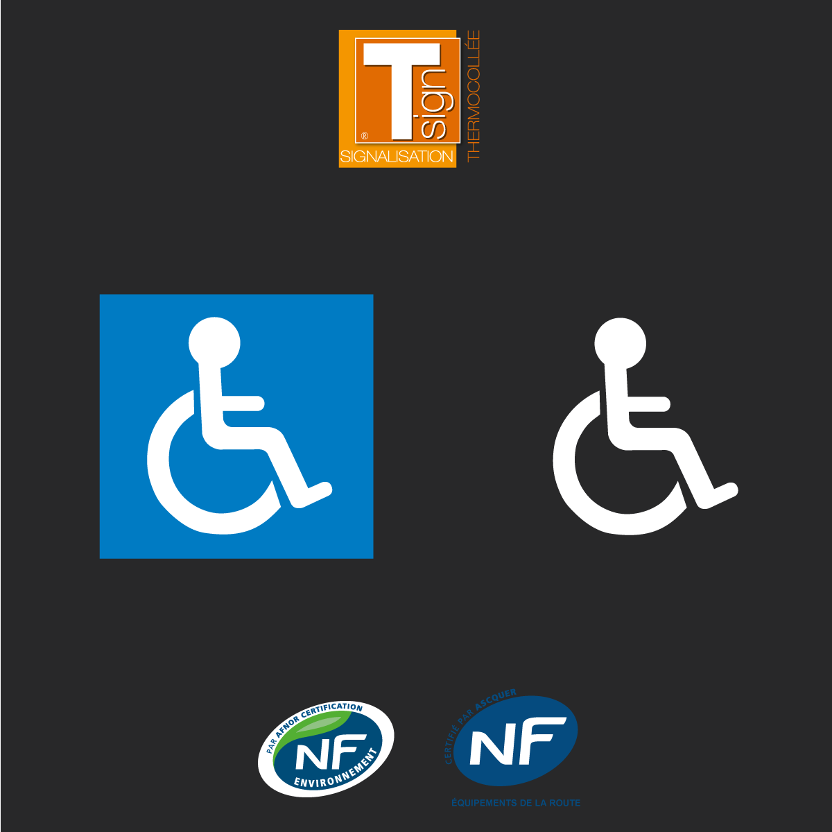 Signalisation - Places Réservées - Logo Pmr Symbole Handicap