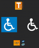 Disabled Symbol - PRM Parking  - Preformed marking T SIGN