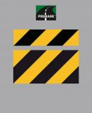 Lignes de sécurité jaune et noir préfabriquées thermocollées PREMARK