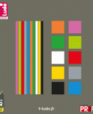 Lignes et carrés de couleur - jeu au sol thermocollé T LUDO