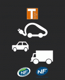 Symboles voitures et camion pour la signalisation au sol - Modèles préfabriqués thermocollés T SIGN