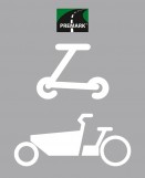 Symboles trottinette ou vélo cargo PREMARK thermocollants
