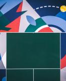 ORESOL PU, résine de sol utilisée pour un terrain de tennis artistique