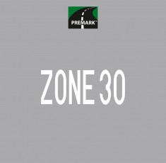 Lettrage "ZONE 30" préfabriqué thermocollé PREMARK