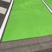 Enduit à froid au rouleau MMARoute™ Rollgrip vert sur parking - Semecourt (57)